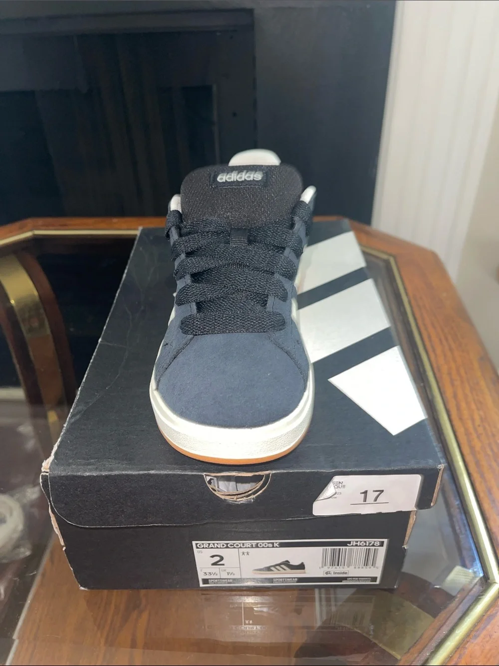 adidas Grand Court 00s Kids Sneakers - Black & White